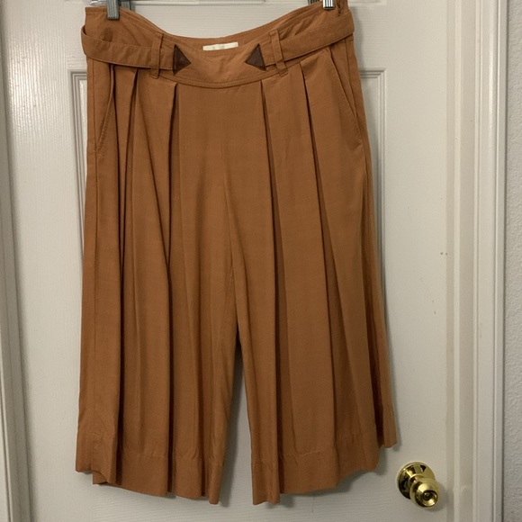 Anyhropologie Elevenses Camel Culottes Gaucho Crop Pants - Picture 2 of 4